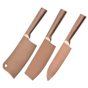 Nuevo Juego de Cuchillos de Cocina de Lujo en Dorado (3 Piezas): Cuchillo para Picar de Acero Inoxidable, Cuchillo para Cortar Carne, Cuchillo para Frutas, Cuchillo de Cocina - Product Image 5