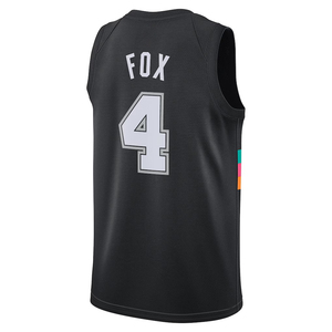 San Antonio pour hommes 2025 # 4 Maillots de basket personnalisés Fox, chemises brodées, uniformes pour jeunes - Product Image 4