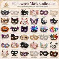 Demi-masque LED à effet flamme bleue, couvre-visage futuriste lumineux pour rave, Halloween, fête, cosplay