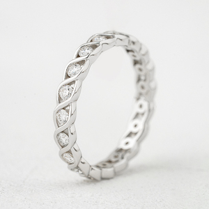 Anillo de Plata S925 con Moissanita Blanca DEF Starsgem, Anillo de Boda de Moissanita - Product Image 2