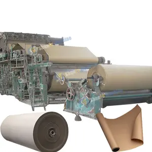 Fluting kardus bergelombang lini produksi tanaman daur ulang mesin pembuat kertas kraft pemasok