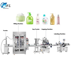 Tự động tuyến tính nhựa chai thủy tinh có thể Jar chất lỏng dán kem lỏng mật ong mứt mỹ phẩm đóng chai điền đóng nắp máy dòng - Product Image 1