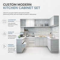 Meubles de cuisine de qualité supérieure, meubles de cuisine modernes, luxe américain haut de gamme, ensemble complet d'armoires de cuisine