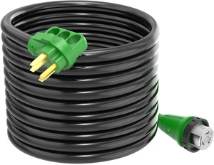 Cable de generador con conector de bloqueo, cable STW de calibre <span class=keywords><strong>6</strong></span>/3 + 8/1, macho y SS2-50R de 14-50P, 50 Amp, 25 pies, SS2 - Product Image 1