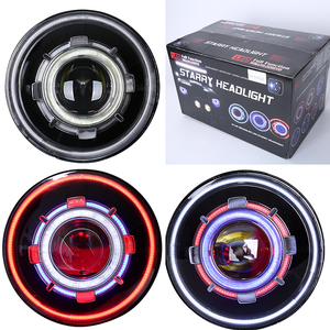 Proyectores LED RGB Demon Eye/Faros estrellados HID para <span class=keywords><strong>jeep</strong></span> y motocicleta 12V faro redondo para <span class=keywords><strong>Hummer</strong></span> H1 H2 - Product Image 3