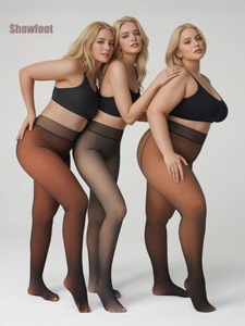 Leggings Termici Felpati Plus Size da <span class=keywords><strong>Donna</strong></span>, a Vita Alta, Elasticizzati, Caldi, Calze Lunghe Invernali per Outfit - Product Image 3