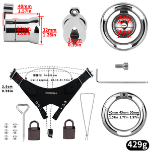 Ceinture de chasteté en cuir PU FRRK pour cage à pénis plate inversée en métal, verrouillage du pénis, jouets pour adultes <span class=keywords><strong>BDSM</strong></span>, accessoires sexuels pour la retenue du pénis masculin - Product Image 6