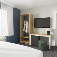 Meubles de chambre d'hôtel haut de gamme, lit, canapé, miroir pour projets hôteliers