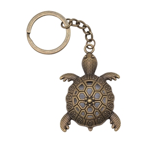 Llavero de Metal con Forma de Tortuga <span class=keywords><strong>Grande</strong></span>, Plateado Antiguo y Bronce Antiguo, Recuerdo, Regalo, P1-ABD-C13051 - Product Image 6