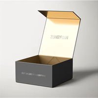 Caja de Exhibición de Cartón Negro Grande Personalizada, Caja de Embalaje de Papel, Impresión de Logotipo OEM, Caja de Regalo Magnética Reciclable