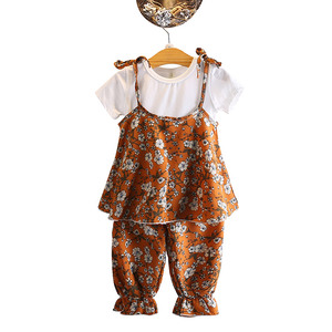 Blank Kids Shirts and Harem Pants Wholesale Children's Clothing Sets Jumpsuit From Ebay China Website - Product Image 1