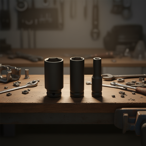 Fervi Long <b>Impact</b> <b>Socket</b> Wrench Set 3 Pc Metric Deep Drive Tool Kit - Product Image 3