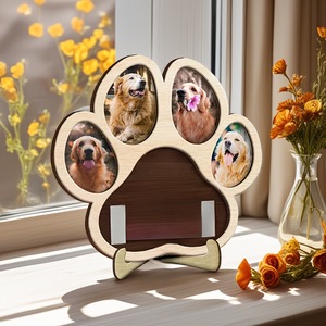 Ornements en bois, albums de souvenirs pour animaux de compagnie, supports de table pour salon et chambre, supports pour colliers de chat et de chien, décorations en bois massif. - Product Image 3