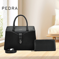 Set Dompet dan Tas Tangan Wanita PEDRA BRAND, Model Stylish Kapasitas Besar, Bahan PU Lembut, Menerima OEM, Logo dan Warna Custom