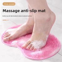 Tapis de massage antidérapant en silicone pour les pieds, tapis de bain paresseux pour le lavage et le massage des pieds sous la douche, pour la salle de bain
