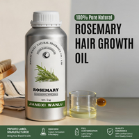 Huile Essentielle de Romarin Biologique Certifiée, Parfum Frais et Doux, Favorise la Croissance Capillaire, Anti-Chute, Soin du Cuir Chevelu, Épaississement des Cheveux, 100% Pure, Pressée à Froid