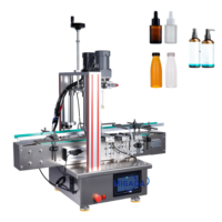 Machine de capsulage automatique de bureau pour bouteilles en plastique à tête de pulvérisation à visser, flacons et bouteilles en verre
