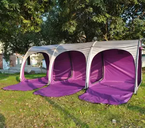 कुर्की समुद्र तट तम्बू सूरज शरण 4 व्यक्ति गर्मी और प्रकाश-अवरुद्ध UPF50 + यूवी संरक्षण धूप छांव आसान सेटअप डेरा डाले हुए canopny