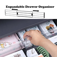 Organiseurs de tiroirs transparents, grands et profonds, extensibles et ajustables pour la cuisine et la maison