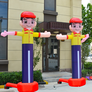 راقص هوائي بإضاءة LED بتصميم كرتوني مخصص للإعلانات الخارجية، شعار قابل للنفخ على شكل شخصية طبيب لاستقبال العملاء الجدد - Product Image 2