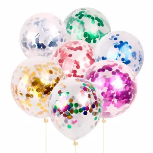 Ensemble de ballons confettis de 12 pouces, 12 pièces, décoration, à paillettes de noël, pour fête, gâteau, en feuille personnalisés