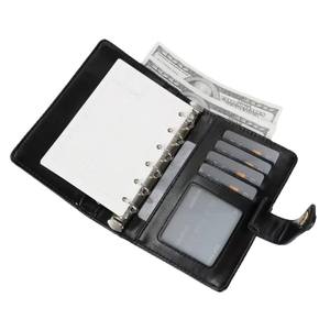 Carpeta A7 de Cuero PU Premium, <span class=keywords><strong>Agenda</strong></span> Personalizable con Ranuras para Tarjetas, Bolsillo con Cremallera y Soporte para Bolígrafo, para Organización de Oficina - Product Image 1