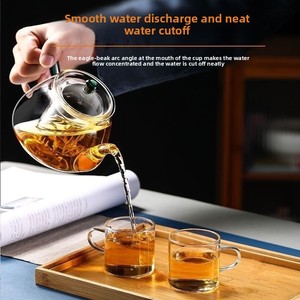 Set da Tè in Vetro Borosilicato di Alta Qualità Stile Cinese, Senza BPA, Non Tossico, Ecologico, Resistente al Calore con Coperchio - Product Image 4
