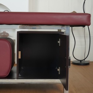 Lit de lavage capillaire professionnel bordeaux avec circulation <span class=keywords><strong>d</strong></span>'eau et armoire, pour salon de coiffure - Product Image 4