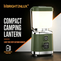 Lanterne de camping portable rechargeable 600LM LED 3 couleurs à gradation progressive, batterie 21700, Type-C, IPX4, pour Glamping et éclairage extérieur de tente