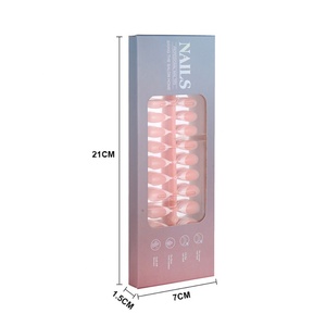 Uñas Postizas para Mujer, 150 Piezas, Estilo Francés, Acrílicas, Cuadradas, Almendradas, Stiletto, Diseño de Superficie Brillante - Product Image 6