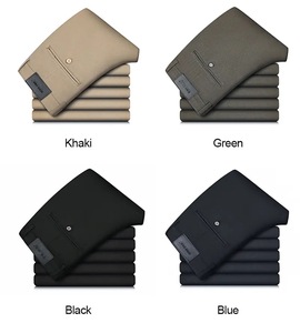 <span class=keywords><strong>Pantaloni</strong></span> Formali da <span class=keywords><strong>Uomo</strong></span> Chic per Primavera e Autunno, Casual da Ufficio, Lussuosi e alla Moda, Vestibilità Regolare, Peso Medio - Product Image 5