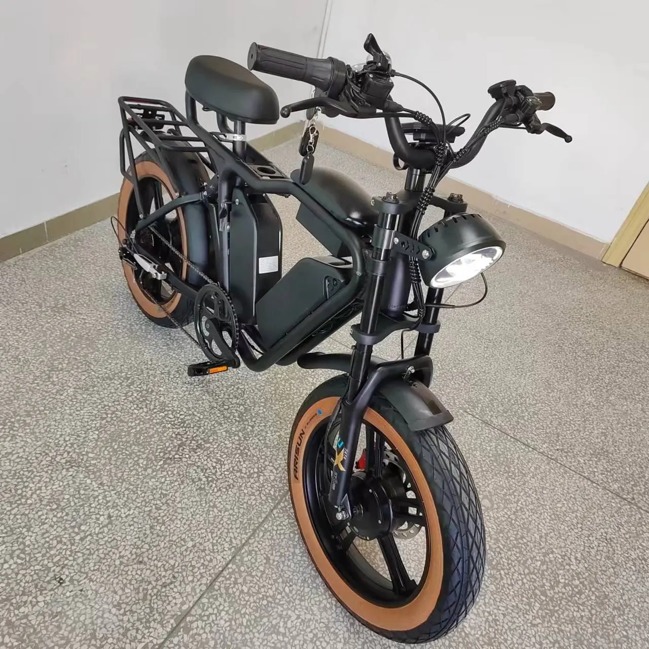 Mag Roda Sepeda Listrik Motor Ganda Baterai Ganda 2000Watt 44Ah48V Rem Minyak Suspensi Penuh Ban Lemak Sepeda Listrik Sepeda Motor Ganda