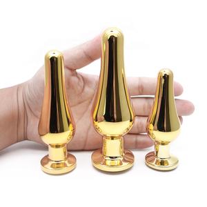 3 in 1 colore dorato viso liscio anale Plug Set Sex Toys per <span class=keywords><strong>uomo</strong></span> donne masturbazione - Product Image 6