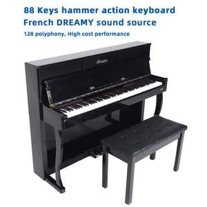 Piano numérique droit de bonne qualité, clavier électronique professionnel 88 touches, haut-parleurs 30W*2, design écologique, étui, 128 rythmes - Product Image 4