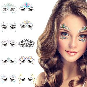 3D cristal brillo <span class=keywords><strong>tatuaje</strong></span> taladro pegatinas ojos fiesta cara pegatinas decoración <span class=keywords><strong>diamante</strong></span> mascarada <span class=keywords><strong>tatuaje</strong></span> temporal pegatina - Product Image 3