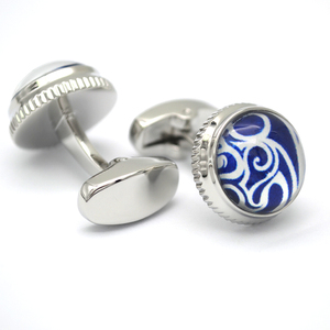 Mancuernillas Francesas para Camisa de Hombre, Redondas, de Cristal Plateado, para Negocios, Compromiso, Boda, Fiesta o Aniversario - Product Image 5