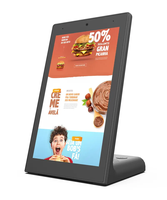Tablette Android capacitive en forme de L de 8 pouces, écran tactile, affichage du menu, caméra POE RJ45 NFC avec port USB