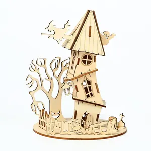 Bird House Jigsaw 3d Wooden Tree House Puzzle Kit For Kids