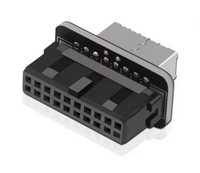 Adaptateur USB3.019P/20P vers type C-E90 degrés pour carte mère 73S, port de câble type C avant du châssis