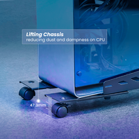 CPB-24 Heavy Duty Mobile Gaming CPU Stand Computer Tower Stand PC Computer Case Holder Bracket