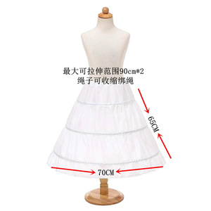 White Tulle Petticoat <b>For</b> Girls A-Line Skirt Layered <b>Underskirt</b> Flower Girl <b>Dress</b> Accessory Summer 2022 - Product Image 3