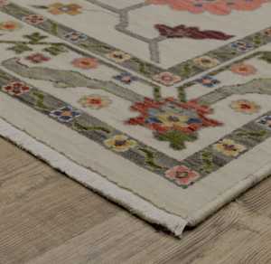 Tapis en laine noués à la main belle ivoire flou vert tailles personnalisables Style moderne salon espace de prière belles couleurs - Product Image 3