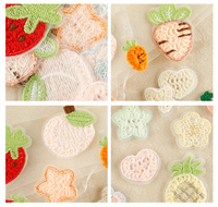 Patchs brodés faits main en PVC, petits motifs Cœur, Fleur, Étoile, Fraise, à dos vierge pour chapeaux et vêtements