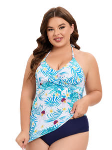 ชุดว่ายน้ำออกกำลังกายระบายอากาศได้ดีเป็นมิตรกับสิ่งแวดล้อมลายตัดด้านหลังพิมพ์ลายลายสีทึบมีสไตล์ของผู้หญิงชาวยุโรปอเมริกัน - Product Image 4