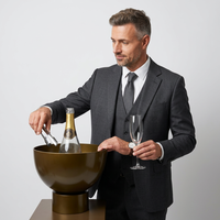 Grand seau à glace noir 2,5 l, contenant pour céréales, fêtes, barbecue, pique-nique, neuf