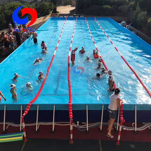 Piscina Rectangular Elevada <span class=keywords><strong>de</strong></span> 25 m con Bombas, Filtros, Cuerdas <span class=keywords><strong>de</strong></span> Natación y Cubierta para la Federación Escolar <span class=keywords><strong>de</strong></span> Natación - Product Image 1