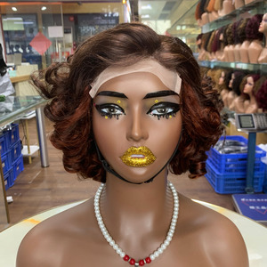 Perruque Funmi Super Double Drawn, perruques bouclées rebondissantes en cheveux vierges bruts, perruques en cheveux humains avec fermeture en dentelle 5x5 - Product Image 3