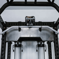 Rack de musculation robuste avec entraîneur fonctionnel intégré, système de poulies à double câble pour tractions dorsales, idéal pour les entraînements de force à domicile