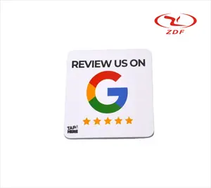 Aanpasbare 120X120Mm Waterdichte Nfc Epoxy Sticker Google Play Cadeau Review Label