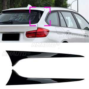 2 pièces Spoiler latéral de fenêtre arrière pour BMW Série 3 F31 Touring Wagon 2012-2018 Pièces extérieures auto Spoiler Noir brillant - Product Image 3